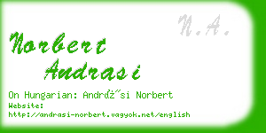 norbert andrasi business card